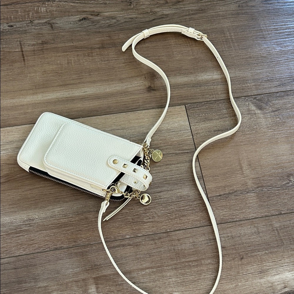 Bandolier Cream Crossbody Phone Bag with Gold Hardware never used - Picture 2 of 6